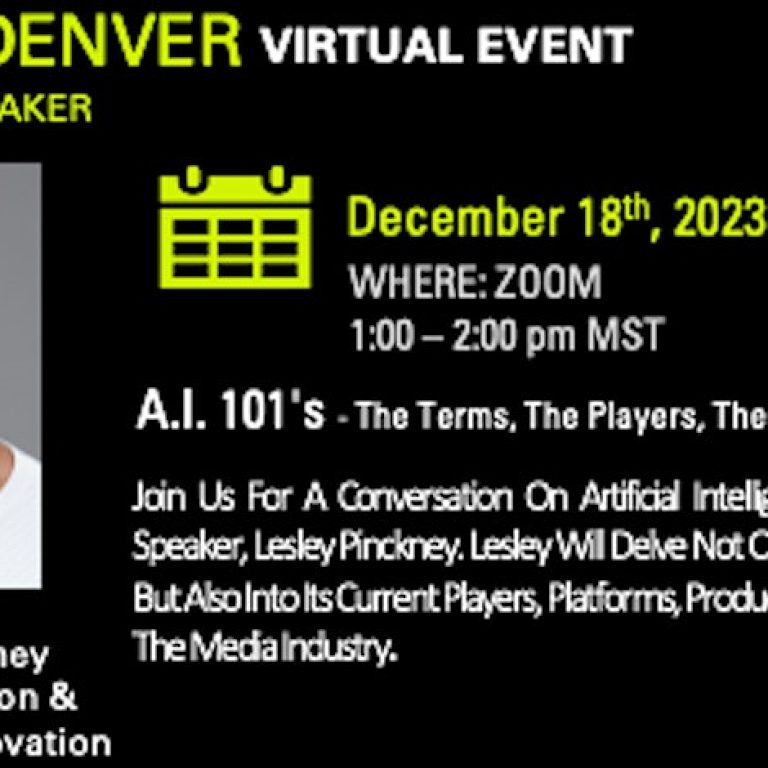 NAMIC-Denver A.I. 101’s – The Terms, The Players, The Platforms, The Products