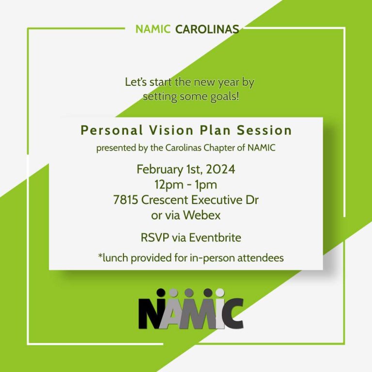 NAMIC-Carolinas Personal Vision Plan Session