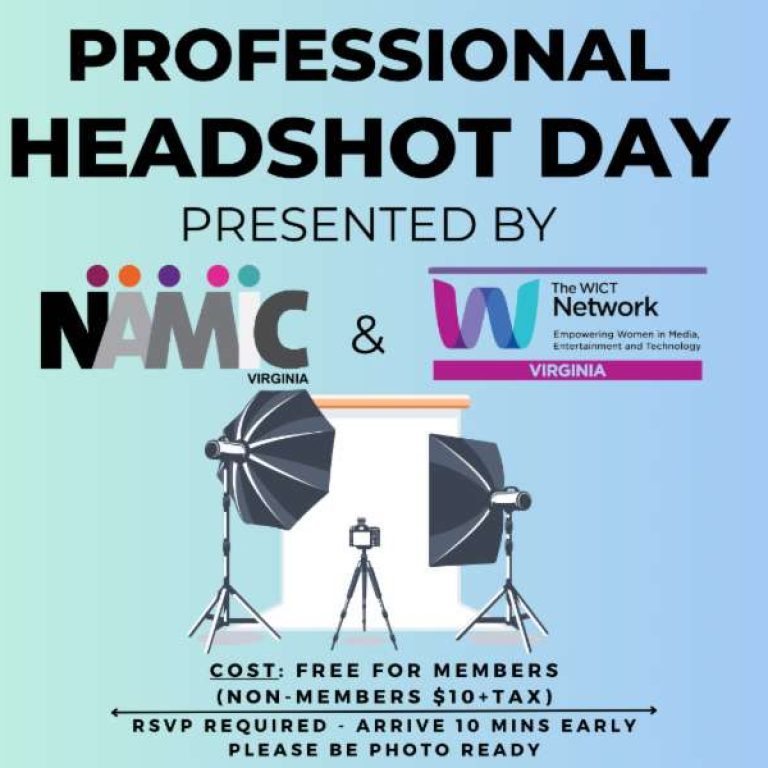 Professional Headshot Day presented by NAMIC-Virginia & The WICT Network