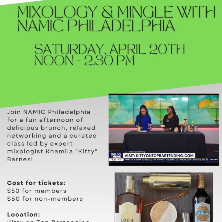 NAMIC-Philadelphia Mixology & Mingle